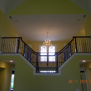 Oak Handrail Iron Balusters Titusville NJ