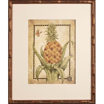 Pineapple II in Golden Bamboo Artwork