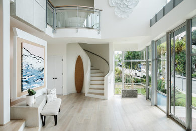 Inspiration for a large coastal home design remodel in Los Angeles