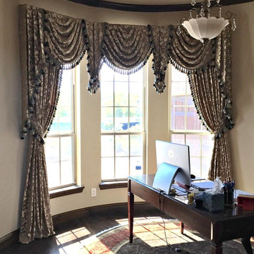 Custom Drapes with Swag Valances, Allen,TX