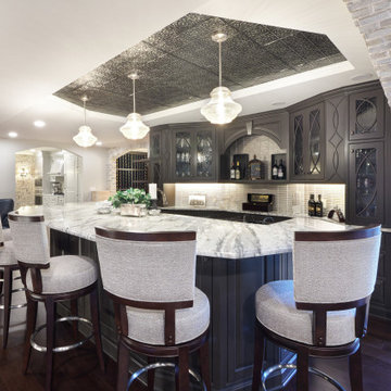 Lower Level Remodel with Bar, Kitchen and Wine Room
