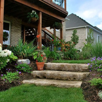 Natural stone steps