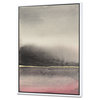 Designart Pink Shabby Storm I Shabby Chic Framed Wall Art, White, 36x46