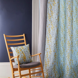 Broom & Bee Sky - Upholstery Fabric