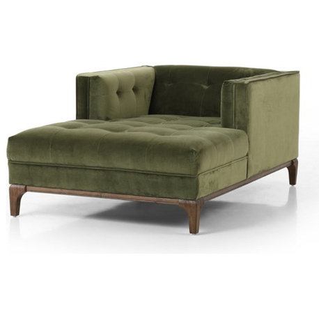 Denley Mid-Century Chaise - Sapphire Olive