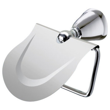 Polished Chrome Toilet Paper Holder With Cover