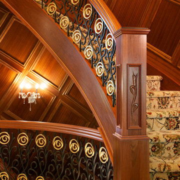 Custom santos mahogany stair