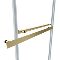 Spezia Double Sliding Frameless Shower Door, Brushed Gold, 60" W X 76" H