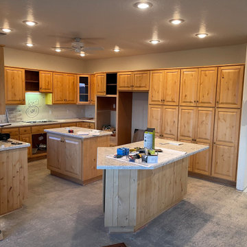 Knotty Alder Kitchen Reface