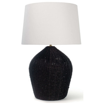 Coastal Living Georgian Table Lamp, Black