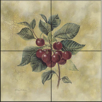 Tile Mural, Cherries by Richard Henson