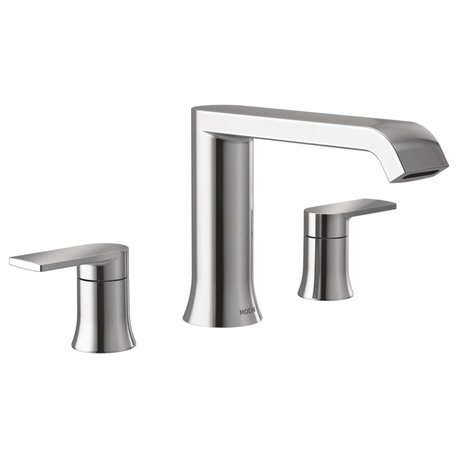 Moen Genta 2-Handle Deck Mounted Modern Roman Tub Faucet Chrome