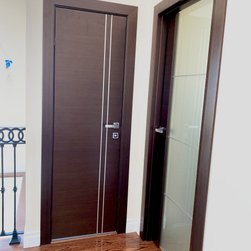 Private Residence - Custom Natural Veneer Wenge Doors - Interior Doors