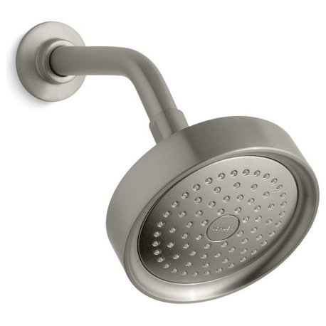 Kohler Purist 2.5 GPM 1-Function Wall-Mount Showerhead, Vibrant Brushed Nickel