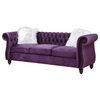ACME Thotton Sofa With 2 Pillows, Purple Velvet
