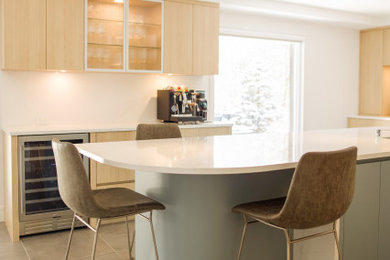 Inspiration for a mid-sized scandinavian kitchen remodel in Burlington