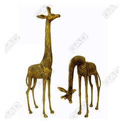 GOLD-COLORED GIRAFFE PAIR - Decorative Objects And Figurines