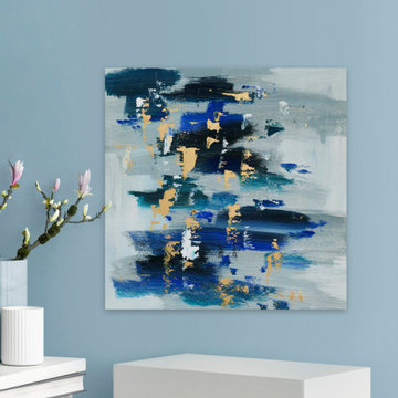 "Golden Indigo" Painting Print on Wrapped Canvas
