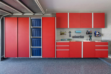 Inspiration for a modern garage remodel in Other