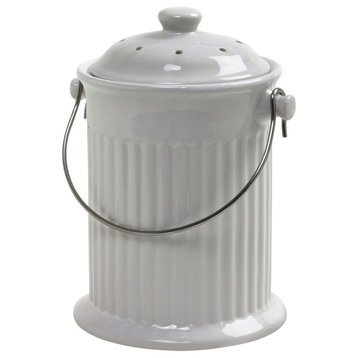 Norpro 1 Gallon White Compost Keeper Crock