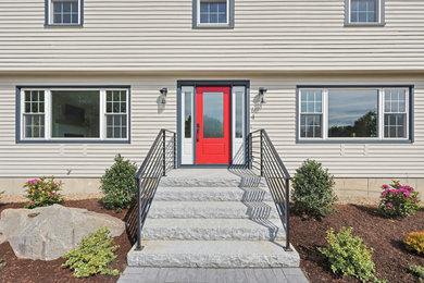 Example of a minimalist entryway design in Boston