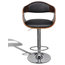vidaXL Adjustable Swivel Bar Stool Leather With Backrest