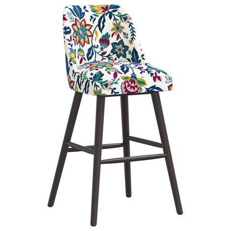 Bar Stool, Folk Floral Jewel