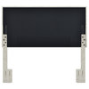 Horizontally Channeled, Adjustable Full or Queen Headboard in Light Gray