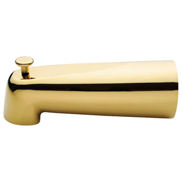 Kingston Brass 7" Diverter Tub Spout, Polished Brass