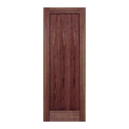 DERBY - 80&rdquo; WALNUT 1-PANEL SHAKER INTERIOR DOOR 1-3/8&rdquo; - Interior Doors