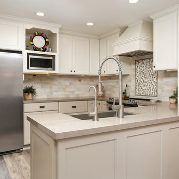 A wine enthusiasts kitchen with a french cafe feel