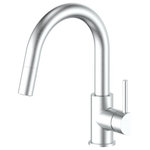 ZLINE Kitchen and Bath - ZLINE Dante Kitchen Faucet in Brushed Nickel (DNT-KF-BN) - Experience ZLINE Attainable Luxury with industry-leading kitchen and bath products that provide an elevated luxury experience, all designed in Lake Tahoe, USA. The ZLINE Dante Kitchen Faucet in Brushed Nickel (DNT-KF-BN) is manufactured with the highest quality materials on the market. ZLINE faucets feature ceramic disc cartridge technology. Ceramic disc faucets offer precise, ergonomic control making them easy to use and ADA compliant. This contemporary, European technology is quickly becoming the industry standard due to it being durable and longer-lasting than other valve varieties on the market. We have focused on designing each faucet to be functionally efficient while offering a sleek design, making it a beautiful addition to any kitchen. While aesthetically pleasing, this faucet offers a hassle-free washing experience, with 360 degree rotation and a spring loaded pressure adjusting spray wand. At 2.2 gal per minute this faucet provides the perfect amount of flexibility and water pressure to save you time. Our cutting edge lock in technology will keep your spray wand docked and in place when not in use. ZLINE delivers the most efficient, hassle free kitchen faucet with a lifetime warranty, giving you peace of mind. The Dante Kitchen Faucet DNT-KF-BN ships next business day when in stock.