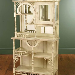 Ivory Victorian Curio - China Cabinets And Hutches