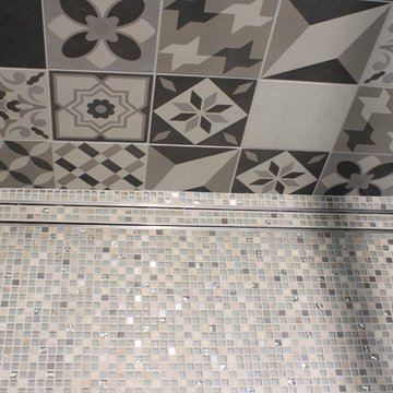 Salle de bains carrelage grand format