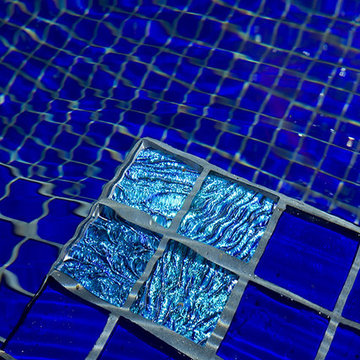 Blue All Glass Tile Pool San Francisco Bay Area