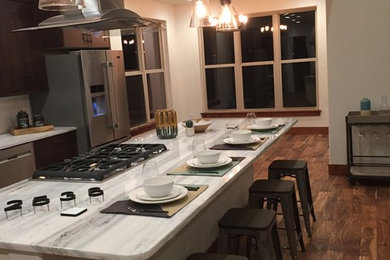 Example of an urban kitchen design in Other