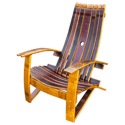 Rustic Adirondack Chairs by Wine Barrel Chairs