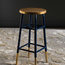 Safavieh Lugo Bar Barstool, Navy and Gold