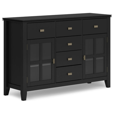 Artisan Solid Wood Sideboard Buffet in Black