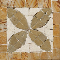 Clear Green and  Veined Beige - Tile