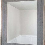My Barnwood Frames - Bountiful Mirror, 28"x34", Weathered Gray - We love the rustic beauty barnwood brings to the home, but it's difficult to be sure if the variations in color will fit with your existing decor. Take the guess work out of ordering with the Bountiful Mirror series. Our newest design, modeled after our Lighthouse Series, keeps the overall look of our top selling mirror while giving you more control of the color. The Bountiful Mirror is made from rough Cedar that is stained and dry brushed giving it texture to resemble reclaimed wood. This processes allows for color consistency from one order to the next. This Mirror is offered in three different colors: Weathered Gray, Briarsmoke (mid tone-brown), and Beachwood (light brown). Each mirror is finished in an authentic barnwood outer trim adding to the overall rustic charm of the Mirror.