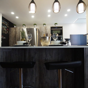 Cocina INKO concepto abierto con texturas de inspiración natural