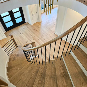 Project #110 | Beautiful Curved Staircase with Circular Balcony