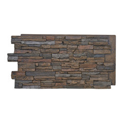 ALPINE FAUX DEEP STACKED STONE- 24"H x 48"W - Wall Panels