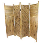 Master Garden Products - Bamboo Screen, 4 Panels Self Standing, 72"W x 72"H - This beautiful self-standing bamboo screen and room divider is handcrafted with natural Moso bamboo. This screen will separate an area for privacy or for creating an extra space. The bamboo screen panels are processed naturally for indoor and outdoor use. It can be folded for easy storage. 72"W x 72"H