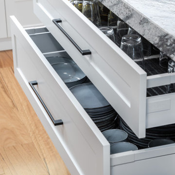 Kitchen drawers with Blum runners