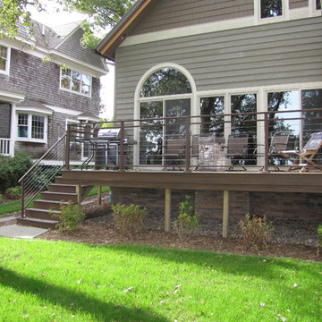 Modern Fireplace, Stairs, & Outdoor Deck