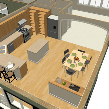2 story Addition Kitchen & bedroom