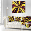 Yellow Purple Black Fantasy Abstract Throw Pillow, 18"x18"