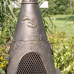 Blue Rooster Garden Chiminea - Chimineas